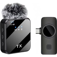 Ertürk Store Kablosuz Yaka Mikrofonu, Tekli Mikrofon, iPhone 15 16 17 ile Uyumlu, Type-C Portlu, Telefon Pc Tablet, Video Kayıt, Röportaj, Canlı Yayın, Vlog, 1026