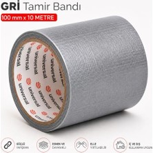 Ertürk Store Gri Tamir Izolasyon Bandı 100 mm x 10 Metre Genel Duct Tape Su Geçirmez Sızdırmazlık Takviye Bantları