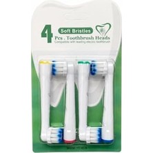 Ertürk Store Oral-B Için EB17-P Yumuşak Yedek Fırça Başlıkları, Pro 1000/3000/5000, Vitality Smart Genius Serisi, 4 Adet
