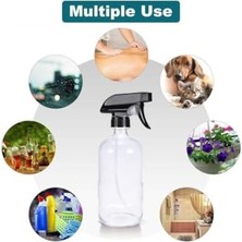 Ertürk Store 1 L Fonksiyonlu Şeffaf Sprey Şişesi 1000 ml Tetikli Sprey Bidonu Su Kabı, Berber Fısfısı Boş Şişe
