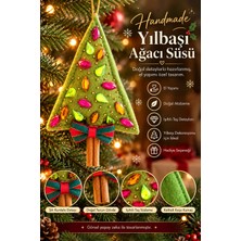 Haneliya El Yapımı Yılbaşı Ağacı Süsü – Keçe, Boncuk ve Doğal Tarçın Detaylı Handmade Noel Dekoru