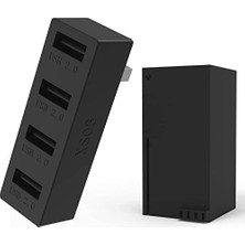 Ertürk Store Xbox Serisi X/s Için 4 Bağlantı Noktalı USB Hub 2.0, Xbox Serisi X/s Konsolu ile Uyumlu Yüksek Hızlı USB Hub Splitter Genişletme Adaptörü