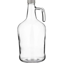 Ertürk Store 3 Adet (Galon) 3 L Saplı Zeytinyağı Şişesi Kalın Camdan Elde Üretim Retro Tüm Sıvılara Damacana