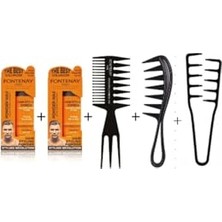 Ertürk Store Saç Toz Wax Ultra Strong Turuncu 20 G X2+Şekil Tarak X2+Mucizevi Tarak 5'li Set