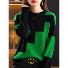 Trend Metkar Kadın Uzun Kollu Bisiklet Yaka Triko Bluz