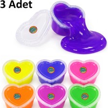 Limmy Kalp Slime Oyun Jeli Ele Yapışmaz Eğitici Oyun Seti - 3 Adet