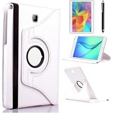 Ertürk Store Galaxy Tab A T550 9.7 ile Uyumlu Dönebilen Standlı Kılıf, Beyaz 2