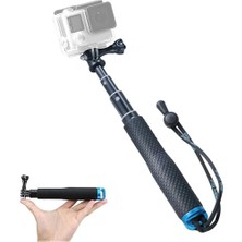 Ertürk Store Gopro ile Uyumlu Selfie Çubuğu; Gopro/djı ile Uyumlu Aksiyon Kamera Selfie Çubuğu, Alüminyum Gövde, Su Altı Kullanımına Uygun Paslanmaz Vida, Kaymayı Önleyici Kauçuk Sap, Bilek Kayışı & Spor