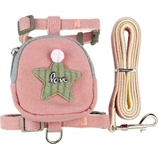 Ertürk Store Pembe S Kaçış Önleyici Kedi ve Küçük Irk Köpek Gezdirme Tasması