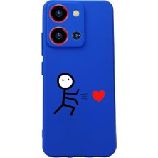 Ertürk Store S19 Max Pro S Zoom Mavi Silikon Kılıf, Baskılı ve Kamera Korumalı