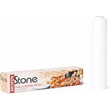 Ertürk Store Broken Stone Pişirme Yağlı Kağıt Rulosu; Yağ Geçirmez Pişirme Kağıdı, Kesicili Kutu ile Fırın & Air Fryer Uyumlu, Pişirme, Izgara ve Dondurma Için Uygun, Gıda Sınıfı, 1 Rulo (37 cm x 50 M)