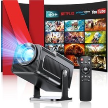 Ertürk Store Projektör; Mini Projektör, 4K Fhd 1080P Taşınabilir Projektör, Android 11.0 5g Wifi 6 Bt 5.0 Destekli, Otomatik Trapez Düzeltme, 150 Inç, 360 Derece Döner Akıllı Projektör, Telefon/pc/dizüstü