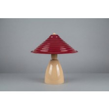 Longing Lighting Pryamid Masa Lambası Chery & Cream