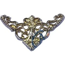 Dekoratif Köşe Süsü, Köşelik - Küçük, 19X34MM, Sarı, 100 Adet