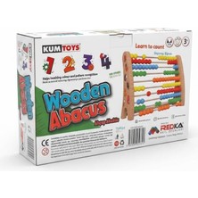 Kaia Life KM5632 Kumtoys Ahşap Abaküs-Red