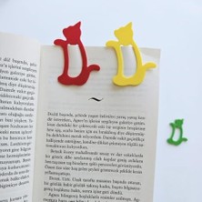 Ertürk Store Renkli Kedi Temalı 3D Baskı Kitap Ayracı, 6 Adet