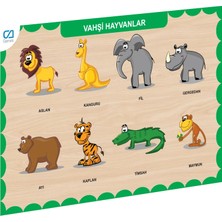 Kaia Life CAAHS-3213 Ca Games Ahşap Vahşi Hayvanlar Bul-Tak - 1 Adet Stokta Olan Gönderilir