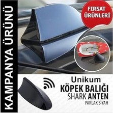 Ertürk Store Volvo XC90 ile Uyumlu Elektrikli Shark Köpek Balığı Anten, Siyah Balina Tavan Anteni