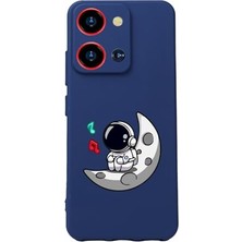 Ertürk Store S19 Max Pro S Zoom Baskılı, Kamera Korumalı Lacivert Silikon Kılıf