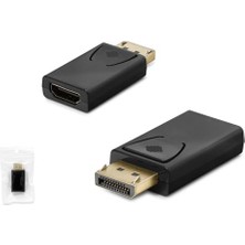 Ertürk Store HDX1312 Displayport (E) - HDMI (D) 4K 30Hz Dönüştürücü Adaptör - Siyah