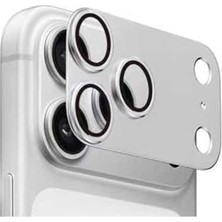 Ertürk Store iPhone 17 Pro Kamera Lens Koruyucu 360 Derece Titanyum Kaplama Gümüş