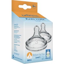 Ertürk Store 3. Seviye Geniş Ağız Silikon Biberon Emziği, Ikili Paket