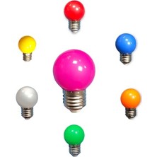 Ertürk Store E27 Duylu 1W Renkli LED Gece Lambası, Gün Işığı