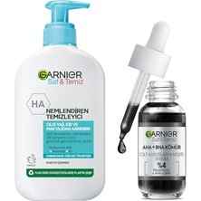 Ertürk Store Aha+Bha Cilt Kusurları Karşıtı Serum %4 [niasinamid + Peeling Etkili Aha+Bha] 30 ml ve Saf Temiz Nemlendiren Temizleyici 250 ml Cilt Bakım Seti