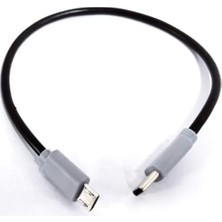 Ertürk Store Type-C To Mikro USB Otg Kablosu Erkek-Erkek, Şarj ve Veri Iletimi, 25 Santimetre (ZR796-25 cm Kablo)