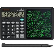 Ertürk Store 7 Inç LCD Not Defteri Ekranlı Dijital Hesap Makinesi, Sessiz Tuşlu Taşınabilir Yazı Pedi