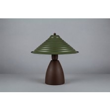 Pryamid Masa Lambası Brown & Green