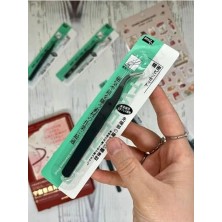 Ertürk Store Siyah Eğri Uçlu Sticker Cımbızı, Çıkartma, Washi Bant ve Bullet Journal Için