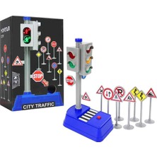 Akıllı Bayi 666-03Q Pilli Işıklı Trafik Lambası Seti Aby