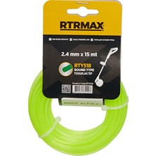 Ertürk Store RTY518 2.4 MMX15M Tırpan Misinası Yeşil Yuvarlak, Sarı