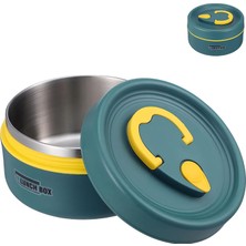 Str Store 304 Çelik Mavi 430 ml Yemek Mama Saklama Kabı Sefer Tası (Sıcak Tutmaz) CIN417MV