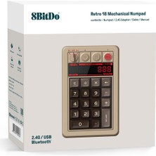 Str Store Retro 18 Mechanical Numpad, Supports Calculator Mode, Bluetooth/2.4g/wired Numpad For Windows And Android - C64 Edition