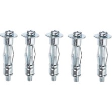 Ertürk Store Çelik Alçıpan ve Boşluk Dübel Frt Tuğla Duvar Bims Paraşüt Dübeli 4X46 Metal 5 Adet