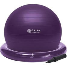 Ertürk Store Balance Ball ve Base Kit, 65 cm Yoga Topu Sandalyesi, Şişirilebilir Halka Ayaklı Jimnastik Topu, Hava Pompası Dahil