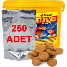 Ertürk Store 250 Adet Tropical Vitality&color Tablets Kovadan Bölme Tablet Balık Yemi