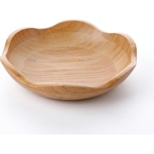 Deconox Dekoratif Bambu Kase 20 cm ve 25 cm Ölçü Seçenekli, Dalgalı Kenarlı Sunum Kasesi, Çerezlik, Kuruyemiş, Kuru Meyve, Şekerlik, Anahtarlık, Takılık, Banyo ve Masa Üstü Düzenleyici Kase