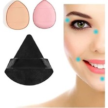 Ertürk Store 2 Adet Pembe Ten Mini ve 1 Adet Üçgen Kozmetik Puf Parmak Makyaj Süngeri