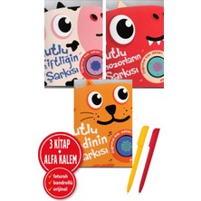 Net Çocuk Yayınları Alfa Kalem+ Kolektif 3 Kitap Set (Mutlu Kedinin Şarkısı - Ciltli+Mutlu Dinozorların Şarkısı -