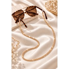 Kumru Studio Gold Kristal Taşlı Parlak Gözlük Askısı