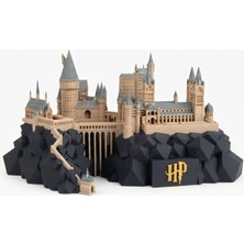 OEM Harry Potter Kalesi 22CM Kadar En 14 cm Kadar En Pla Malzemeden Üretilmiştir