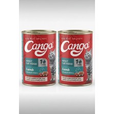 Cango 2 Li Yetişkin Kedi Konserve Mama Kuzu Etli 415 Grx2