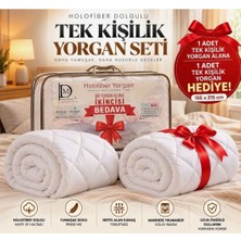 Dolce Mariee Holofiber Tek Kişilik Yorgan 155X215 cm – 1 Alana 1 Hediye, Yumuşak ve Nefes Alan Yorgan