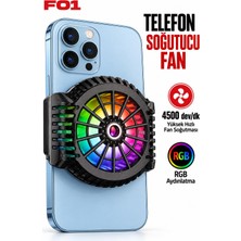 Atlt Atlantis F01 Telefon Soğutucu Fan Rgb Renkli Işıklı Elektirkli Her Telefona Uygun Ayarlanabilir Boyutlu 4500 Dv/dk Yüksek Hızlı Fan Soğutma