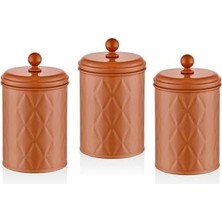 Marmara Avm Prizma Çay, Şeker ve Kahve Kavanozu, Terracota, 1 L