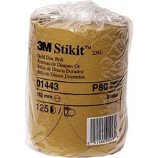 Marmara Avm Stikit Gold Disk Rulo 236U, 01443,6 Inç, P80 Sınıfı, Rulo Başına 125 Disk, Otomotiv Aşındırıcılar
