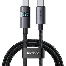 Marmara Avm Kablo, CA-5610 Usb-C To Usb-C 100W Yatay LED Ekranli Siyah
